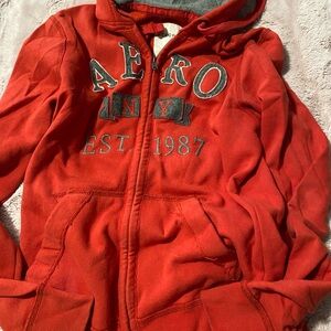 Aeropostale Red Zip-Up Hoodie